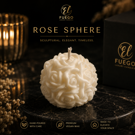 Rose Sphere Candle Set