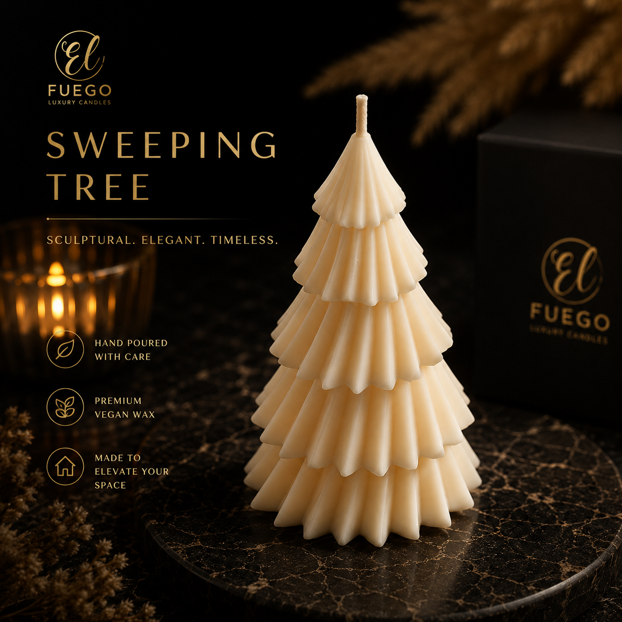 Sweeping Tree Candle Set