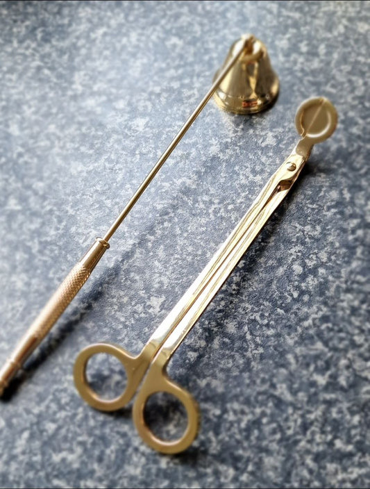 Wick Trimmer & Wick Snuffer Set - Gold
